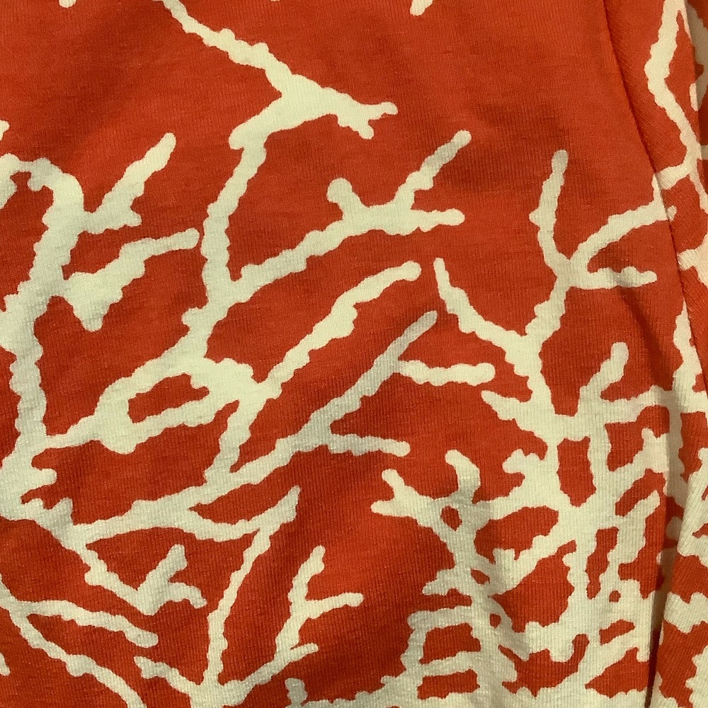 Talbots Coral Summer Women V-Neck crossover front top Size Medium Petite Resale - Picture 2 of 16